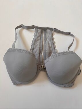 Aerie Lace Racerback Push-Up Bra in Light Grey 32DD